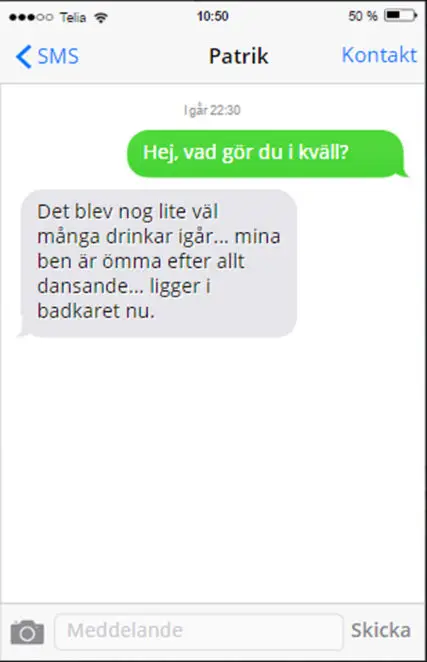 svarar inte på sms efter första dejten
